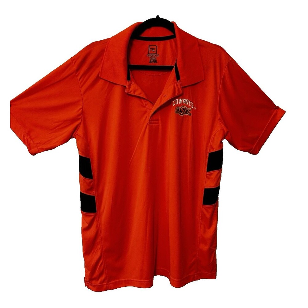 Pro Edge Stitched Oklahoma‎ State University Cowboys Orange POLO SHIRT Large